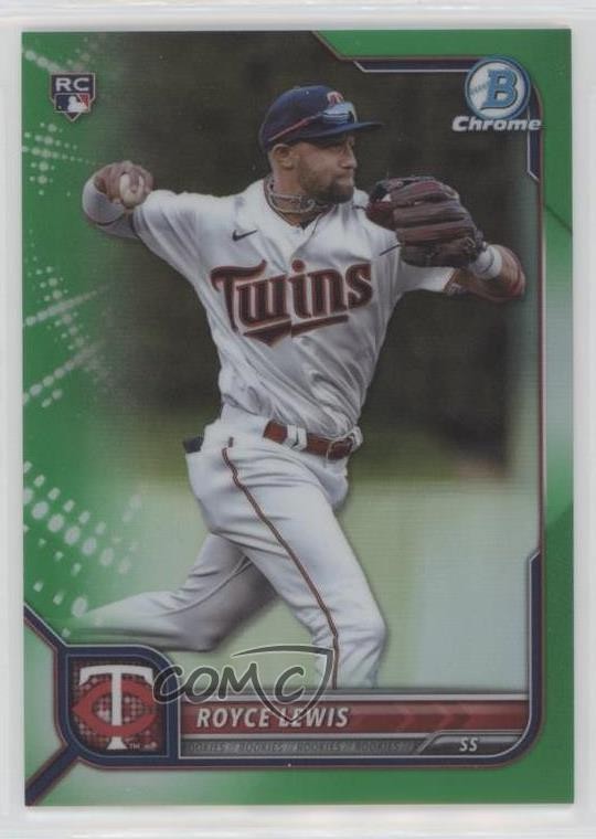 2022 Bowman Chrome Green Refractor 29/99 Royce Lewis #92 0us4