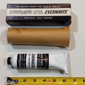Vintage Permanent Pigments Everwhite 4.75oz Titanium Zinc White Oil Color Paint