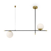 Pendelleuchte Glas Gold Schwarz Esstisch 95 Cm LäNglich E14 HäNgelampe KüChe