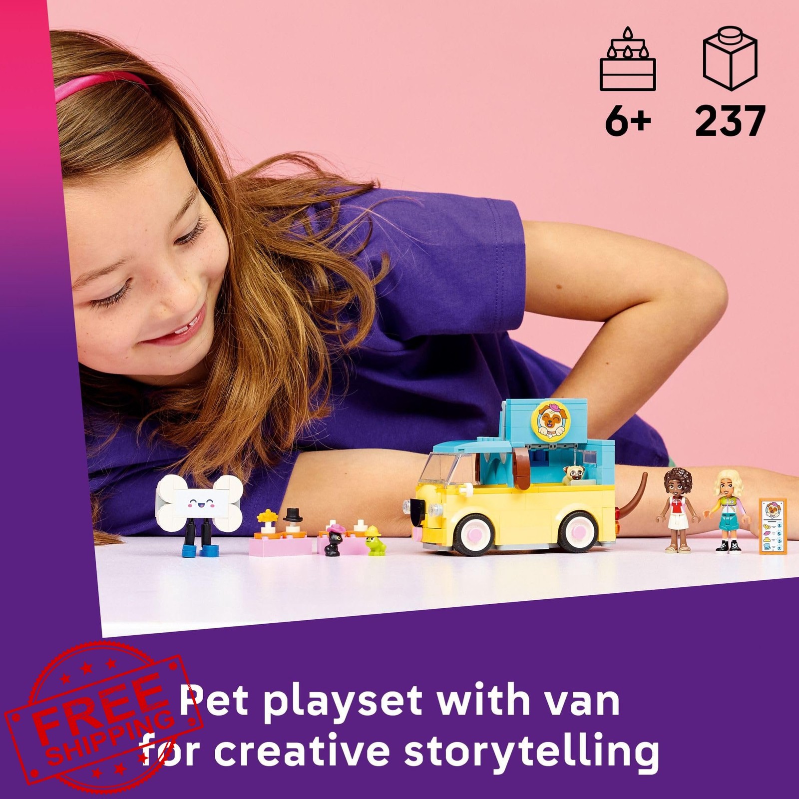 LEGO Friends Pet Van Building Toy Kids Ages 6+ 42678 thumbnail 3