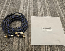  QTY 4 15FT 1 RCA Male to 2 RCA Male Audio Cable RCA Y-Adapter Subwoofer Cable