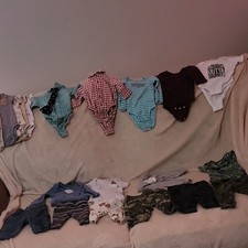 Carter's Baby Boy Clothing Lot Bodysuits Pants Shirts Multicolor 20 pcs