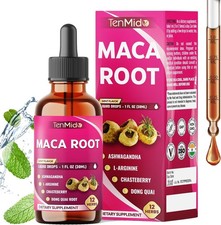 Maca Root Liquid Supplement for Women Ashwagandha Chasteberry Dong Quai Cohosh