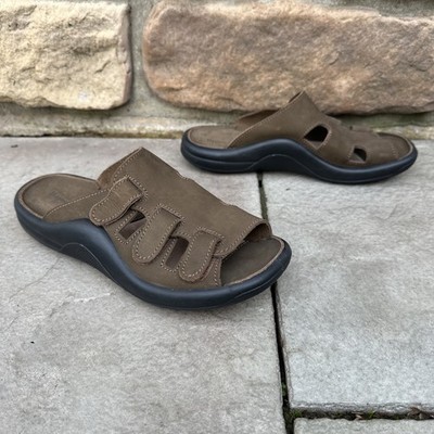 Women s Hammacher Schlemmer Size 39 | 8.5 Walk on Air Sandals Shoes Brown