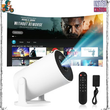 Mini Projector for Bedroome WiFi 6 BT 5.4 1080P Support Smart HY300-WHITE