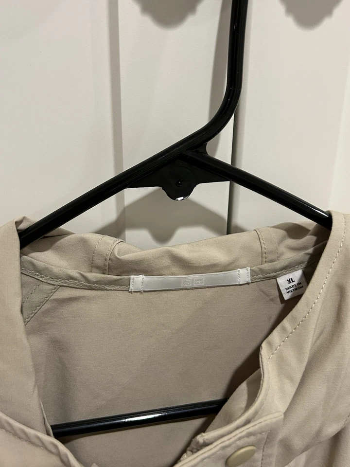 Linda Parka Uniqlo Mescla de Algodão Bege Tamanho XL Nova em folha! - Imagem 3 de 4