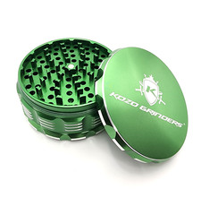 KOZO Herb Grinder 4″ 3 Piece (GREEN) 4 inch