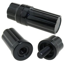 2 Sets Plastic Billiard Cue Joint Protector Black Billiard Cue Protector Used...