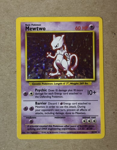 1999 Pokemon Base Set Mewtwo Karte 10/102 - Bild 1 von 2
