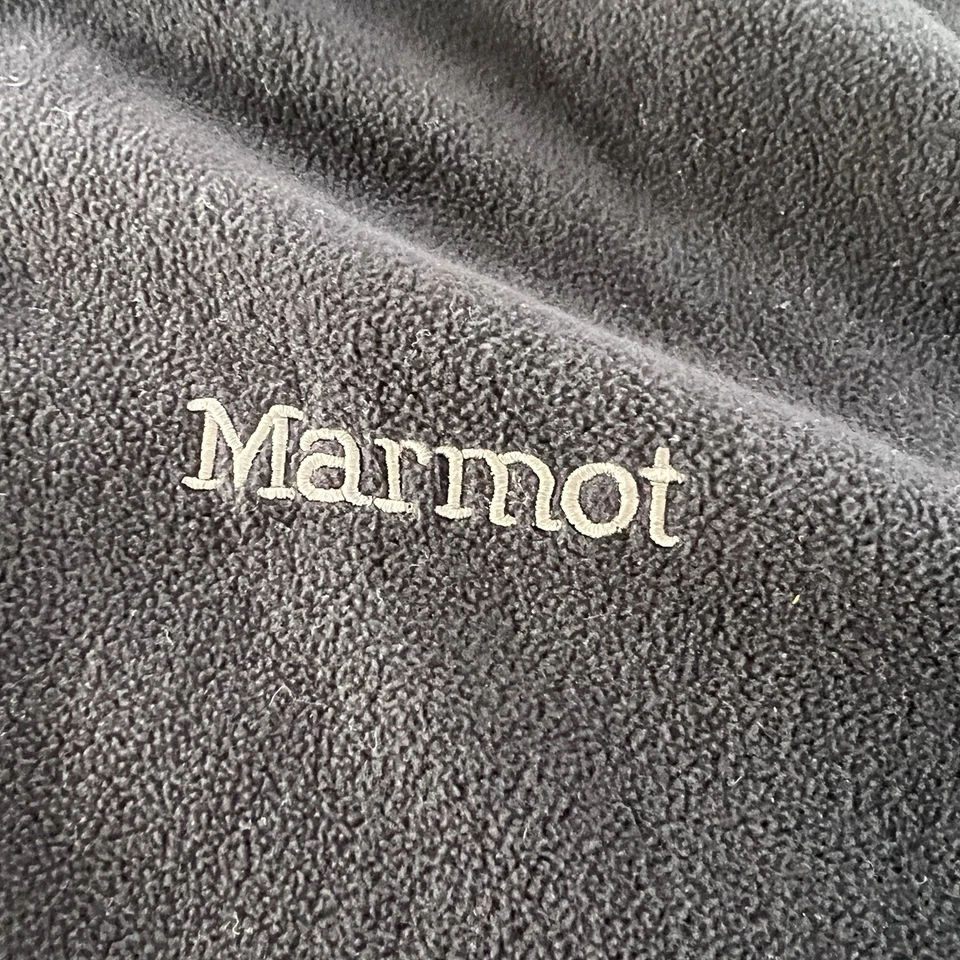 Chaqueta Marmot XL Abrigo Exterior Hombre Negro Polar Cremallera Completa Foto 2 de 4