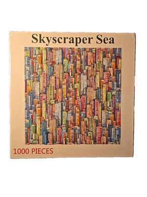 Bgraamiens Puzzle Skyscraper Sea 1000 Pieces Sketch Building Collage Jigsaw New