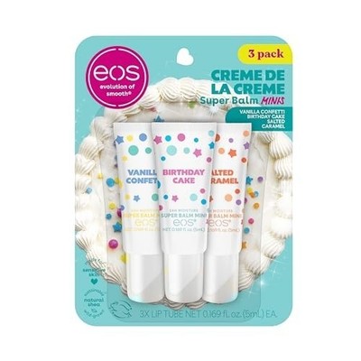 EOS 24hrs Moisture Super Balm Minis - Creme de la Creme 3 pack