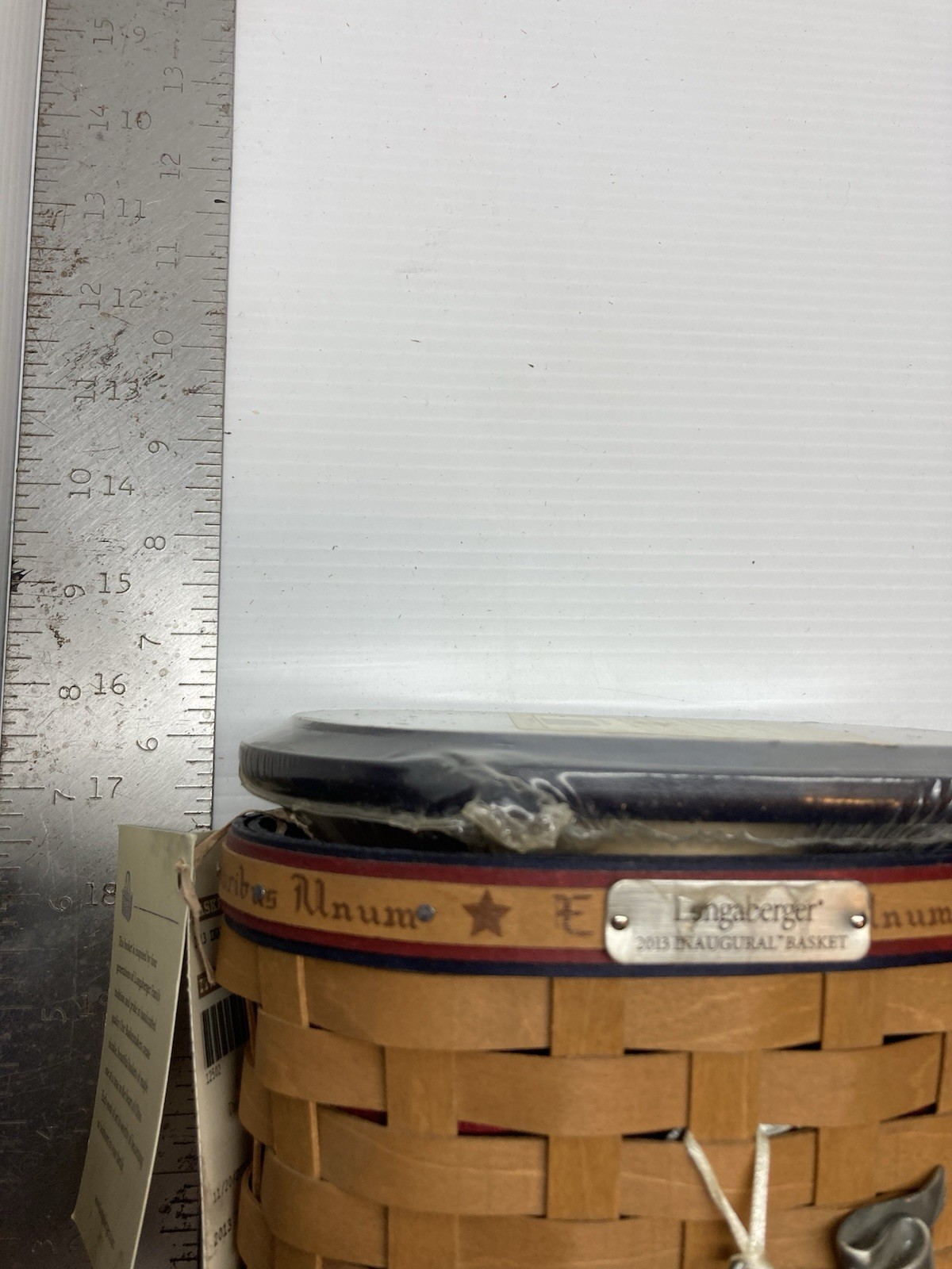 Longaberger 2013 Inaugural Basket Blue Red NEW
