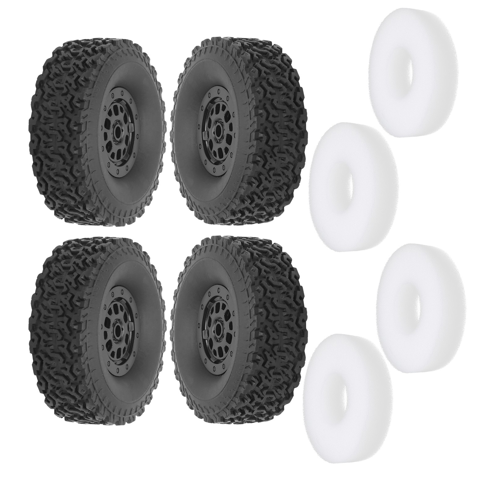 Plastic Rubber Tire Wheel Hub Sponge Set RC Car Accessory Fit For WPL C14 BA