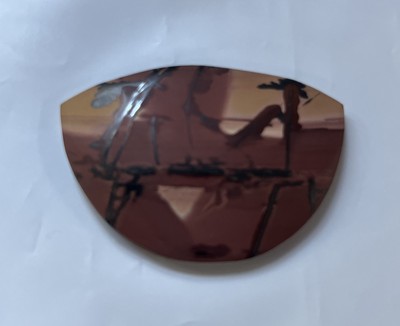 Large Indian Paint Stone Jasper Cabochon rare old stock jewelry supply Rare