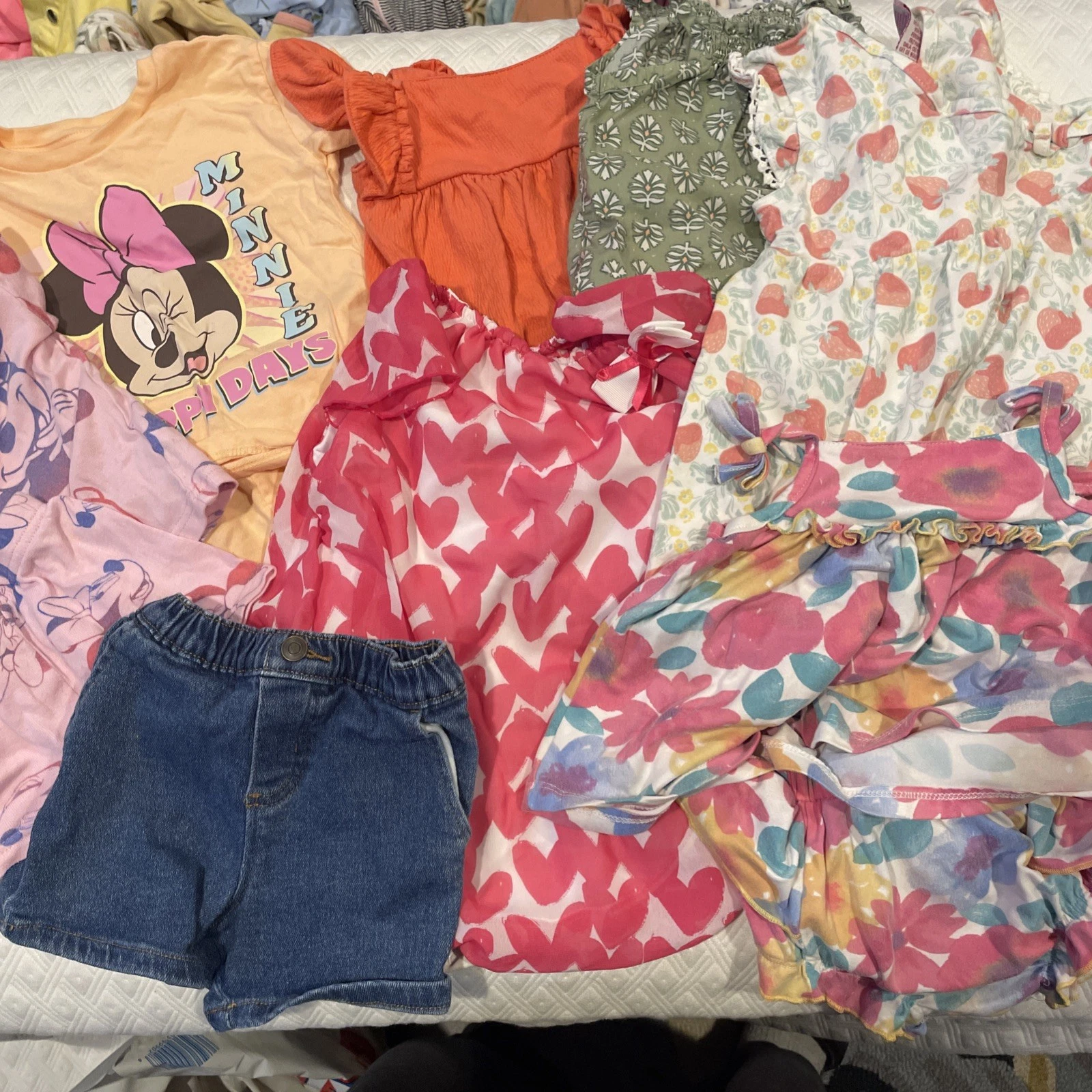 Baby Clothes: 7 outfits Lot Girls summer 18 Months 2 piece and 1 piece Disney