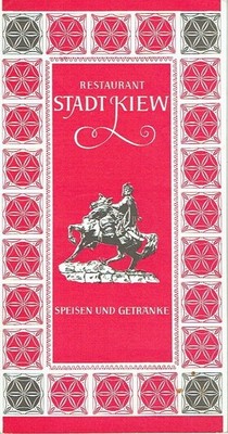 Restaurant Stadt Kiew Leipzig Speisekarte Getränkekarte Sachsen DDR 1975