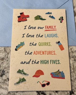 Father s Day Husband I Love Our Family 5.5 x8  Religious Greeting Card