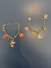 Peanuts Snoopy And Woodstock Charm Bracelets Set Of 2 EUC