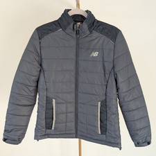New Balance Activewear Jacket Women's M Grey Padded Full Zip