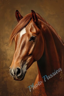 Foto A4 Pferd künstlerisches Portrait - Wandposter Deko (2967)
