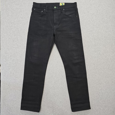 #ad Left Field Vidalia Mills Jeans Draper X3 E3 Cotton Black Size 36 Selvedge USA $130.19