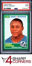 1989 SCORE #257 BARRY SANDERS RC HEISMAN LIONS HOF PSA 9