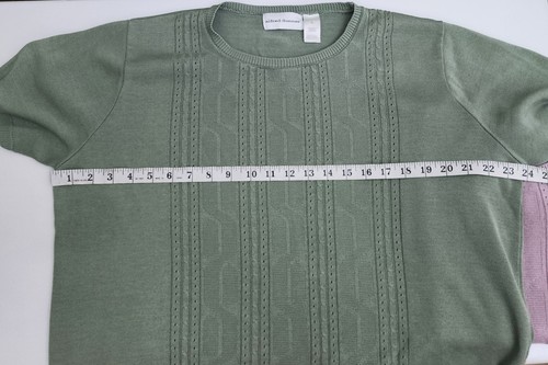 ALFRED DUNNER 2 STÜCK XL Kurzarm Shirts Salbei und Flieder weich Frühling Stretchy - Bild 8 von 8