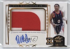 2022-23 Leaf Trinity Holo Gold 10/10 TyTy Washington Jr #PA-TWJ Patch Auto 11oq
