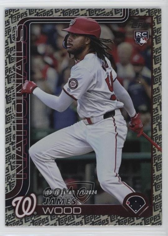 2025 Topps Update Rookie Debut Topps Foil Pattern James Wood #US218 Rookie RC