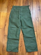 Vintage US Army 1963 OG-107 Fatigue Pants Sateen Trousers 1st Model size Medium