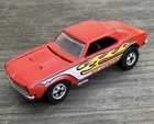 Vintage Original 1982 Hot Wheels '67 Camaro Red with Flames Blackwall Excellent