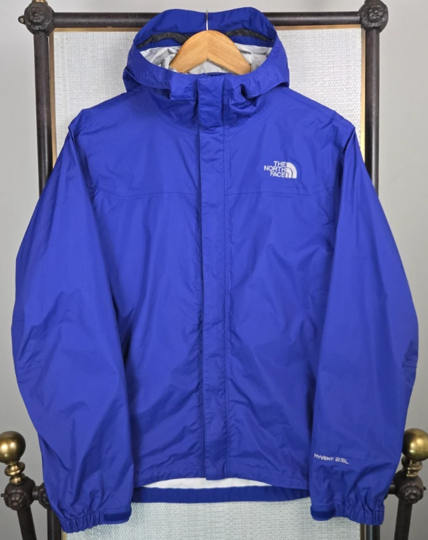 NORTH FACE Mens Size Small Waterproof Shell Rain jacket 2.5L Pit Zips Hooded
