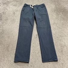 Marine Layer Slim Fit Pull On Casual Pants Mens Medium Navy Blue Straight Leg