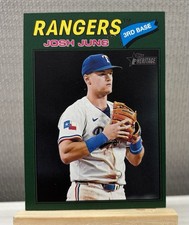 2026 Topps Heritage - Josh Jung #191 Dark Green Border Texas Rangers