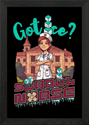 Got Ice School Krankenschwester gerahmtes Wandbild Poster Leinwanddruck Bild