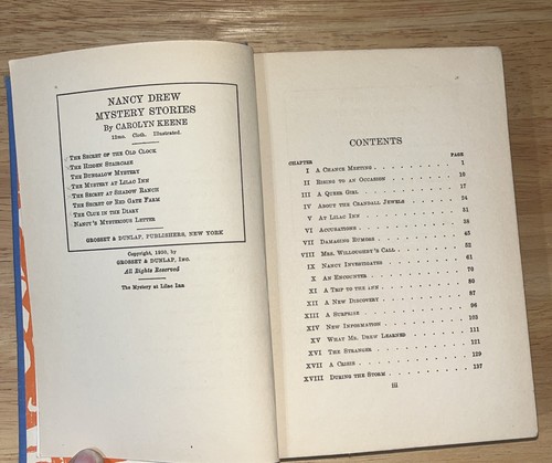 Nancy Drew The Mystery at Lilac Inn Hardcover Book Vintage 1930 Carolyn Keene - Picture 5 of 5
