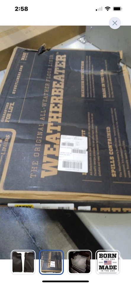 Alfombrillas Husky Classic Fit 05-08 Escape, Mariner, Mazda Tribute primera fila 2 piezas negras Foto 2 de 4