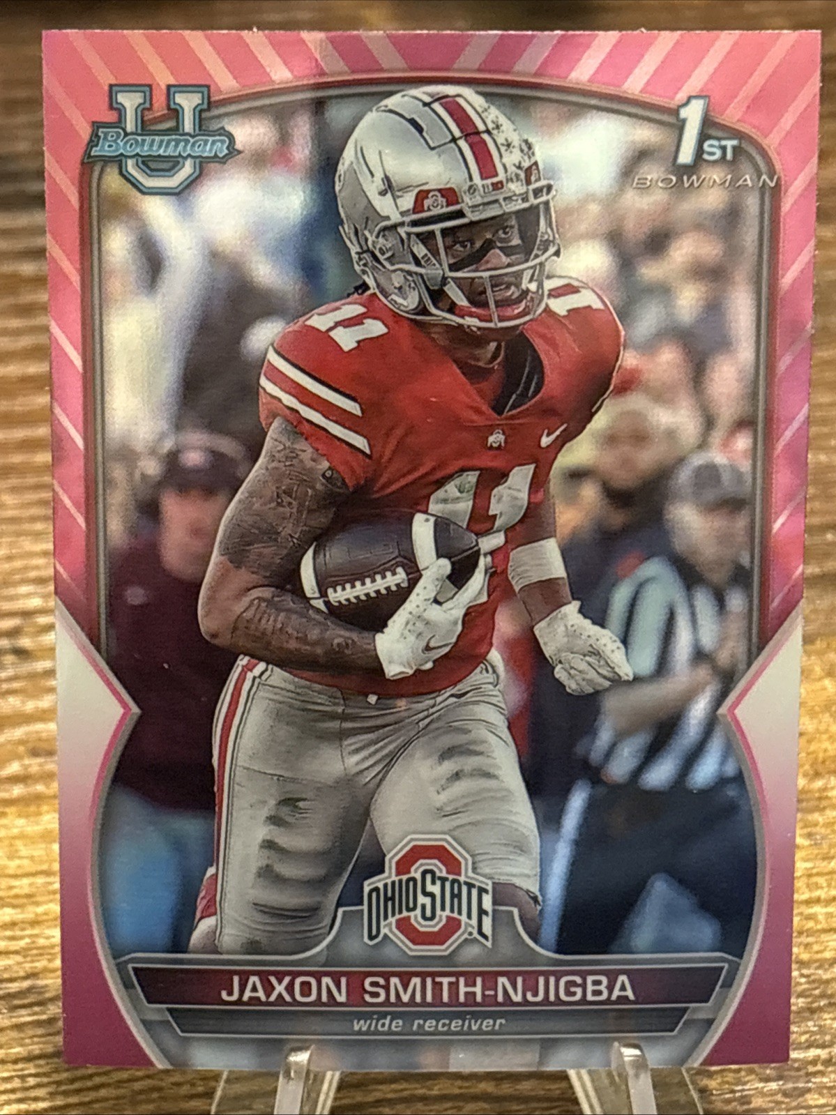 2022 Bowman University Chrome - Jaxon Smith-Njigba #78 Pink Refractor 1st Bowman