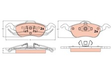 Bremsbelagsatz Scheibenbremse COTEC TRW GDB1358 für FORD FOCUS DBW DFW DAW DNW 1