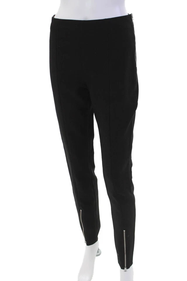 Elizabeth and James Womens High Rise Zipper Ankle Skinny Leg Pants Black Size 4 - Image 2 of 4