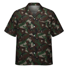 Camo Pin Up Silhouette Hawaiian Shirt Men Short Sleeve Button Up
