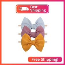 YanJie Baby Girls Nylon Headbands Newborn Bows Handmade Hair Bows Hairbands Hair