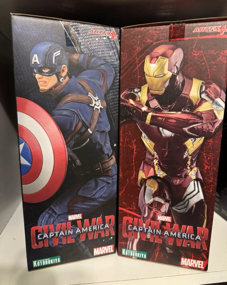 Marvel ARTFX Captain America and Ironman 1/10 Scale Civil War by Kotobukiya - Image 2 of 4