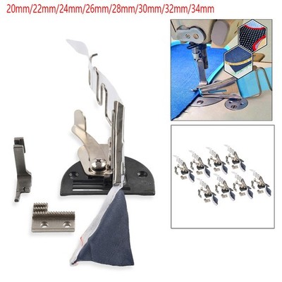 8 Größen Overlock Curve Edge Folder Schrägbandfuß für 1NADEL-Steppstichmaschine