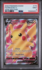 2020 Pokémon SWSH - FA Pikachu V - Vivid Voltage - Card#170 - PSA 9 on eBay