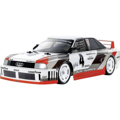 Tamiya TT-02 RC Audi 90 quattro Racing Lac.TT-02 Weiß, Smoke 1:10 RC Modellauto
