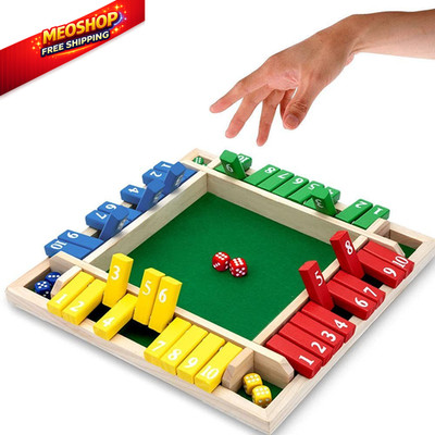 Nicecho Shut The Box Dice Game,2-4 Player 8.74 x inches, Multicolor 