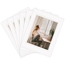 White 11x14 Double Mats Bevel Cut For 8x10 Photos Artwork 6 Opening Sizes