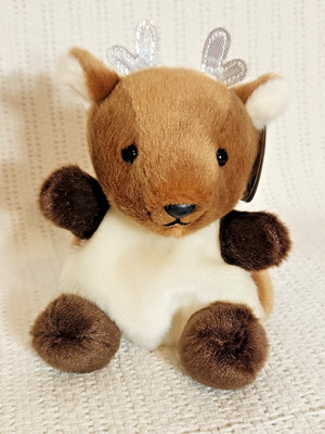 Aurora World Plush - Palm Pals - DASH REINDEER (5 inch) - New Stuffed Animal Toy